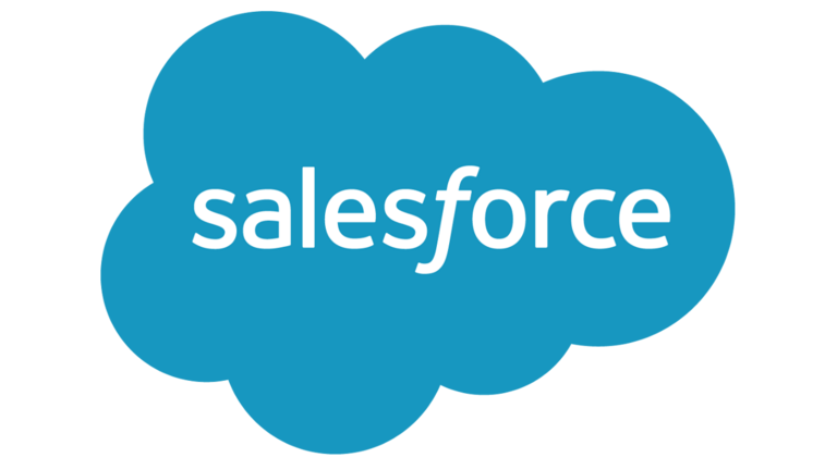 shows the company logo of Salesforce 